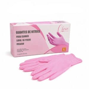 Guante de Nitrilo rosa