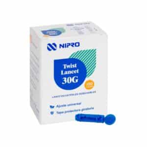 Lancetas Nipro — caja de 100 unidades