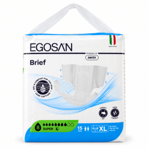 Pañal abierto Egosan Super XL — paquete de 15 unidades